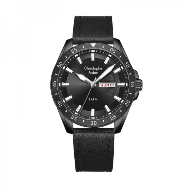 Christophe Arden CA 3009 Full Black Leather Man MELIPBA